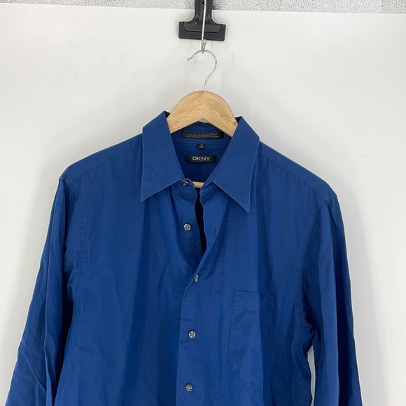 DNKY button up business shirt blue size 16 34/35 men's - Picture 5 of 5